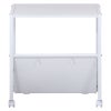 ファイルワゴン 1段 ホワイト ストッパーキャスター付き 天板付き不二貿易