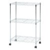 メタルマルチシェルフ3段60 クロム MS-63593CR 不二貿易 幅600 奥行350 高さ920mm キャスター付