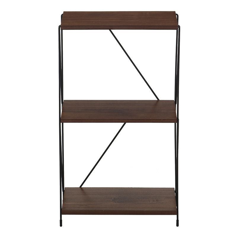 ＥＺＢＯワイヤーラック３段　４０幅 不二貿易 3色 木目調 棚 ブラック 組み立て 簡単 シンプル 幅420 奥行310 高さ712mm