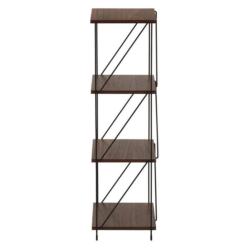 ＥＺＢＯワイヤーラック４段　４０幅 不二貿易 3色 木目調 棚 ブラック 組み立て 簡単 シンプル 幅420 奥行310 高さ1039mm