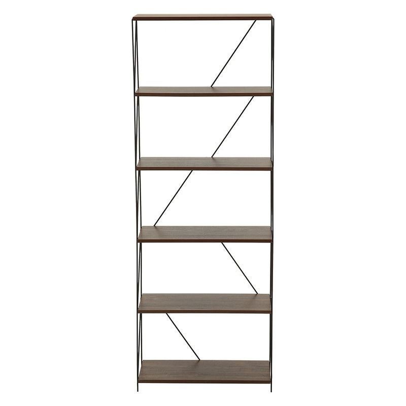 ＥＺＢＯワイヤーラック６段　６０幅 不二貿易 3色 木目調 棚 ブラック 組み立て 簡単 シンプル 幅620 奥行310 高さ1700mm