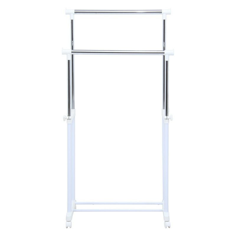 【5個セット】パイプダブルハンガー 4644-A0-WH 14202 不二貿易