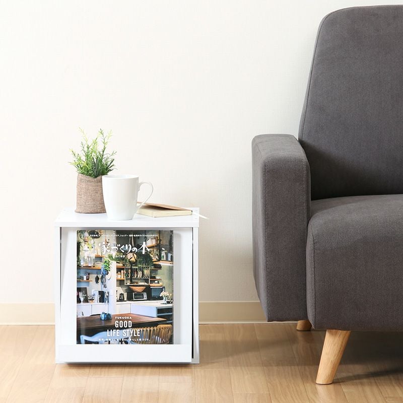 キューブボックス フラップ扉 BR NA WH 不二貿易