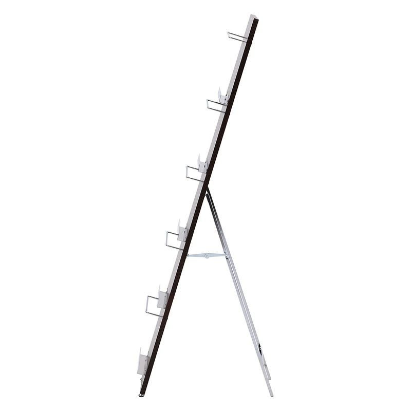 ウッドマガジンラック　デコール 5段 スリム 不二貿易 ブラウン 折りたたみ