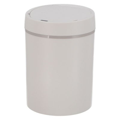 【2個セット】センサーダストボックス 12L ラウンド アイボリー 不二貿易