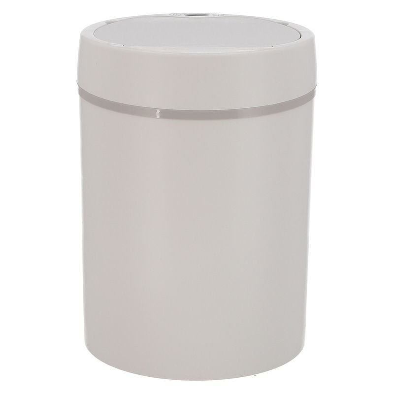 【2個セット】センサーダストボックス 12L ラウンド アイボリー 不二貿易