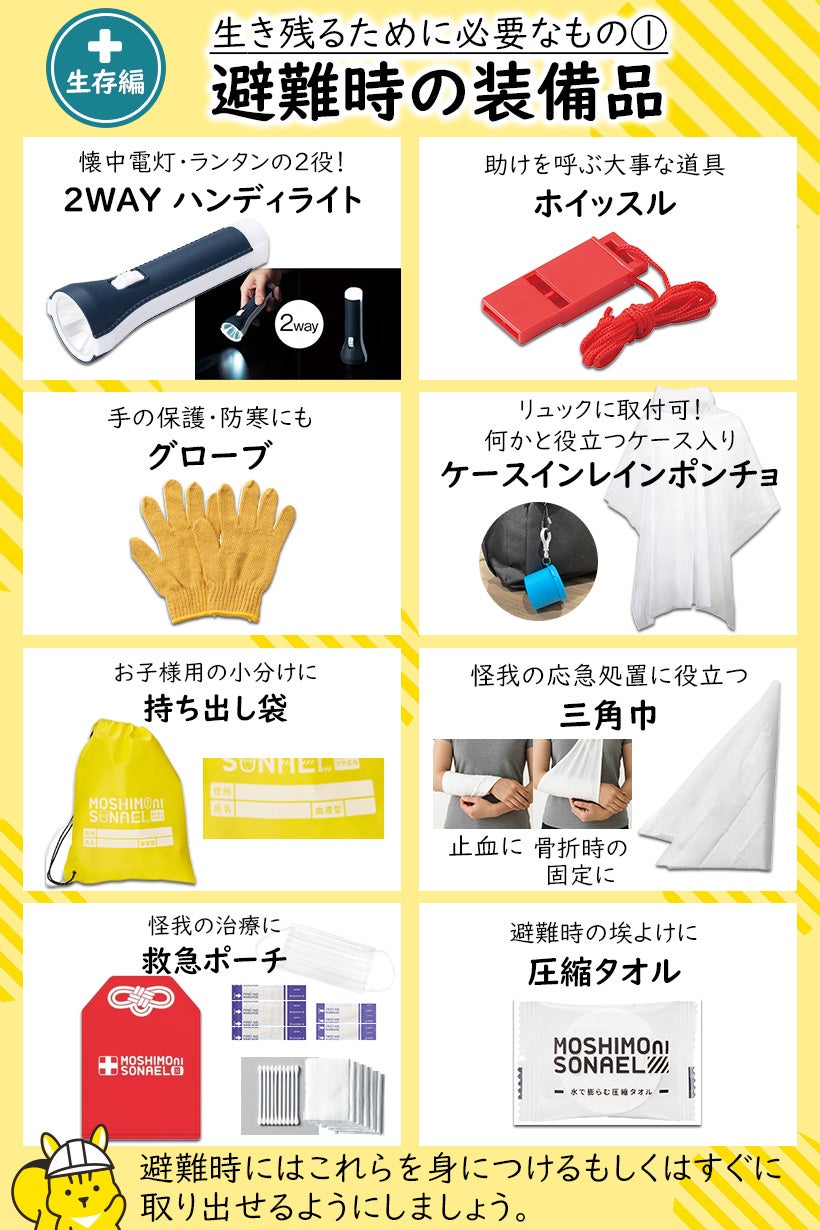 IPIC SONAE 防災リュック りすのほおぶくろ 1人用45点セット