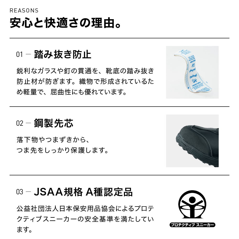防災用 セーフティースニーカー 踏み抜き防止板入り