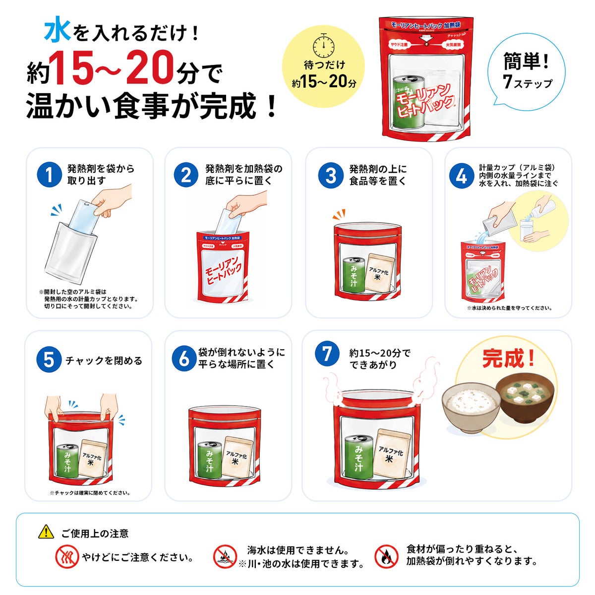 モーリアンヒートパック 加熱セット L使い方の解説