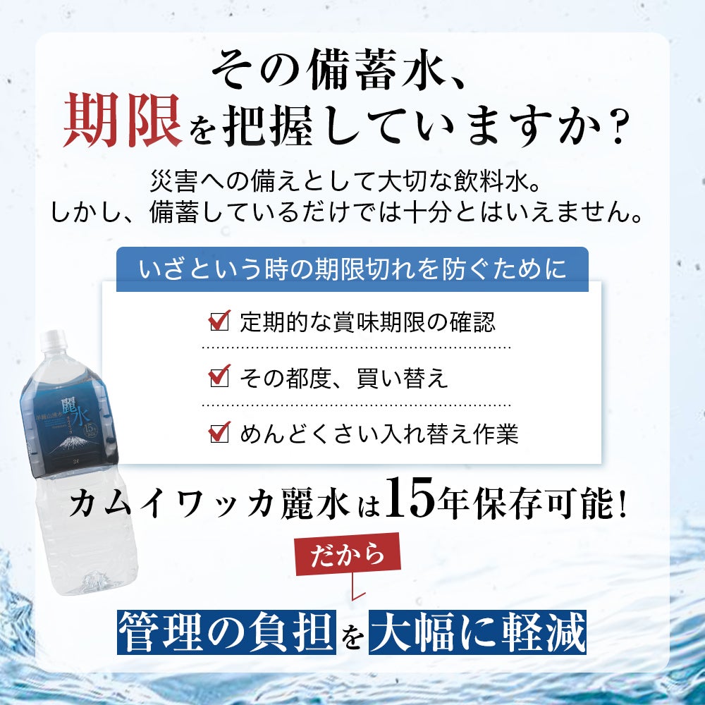 長期保存水　カムイワッカ麗水